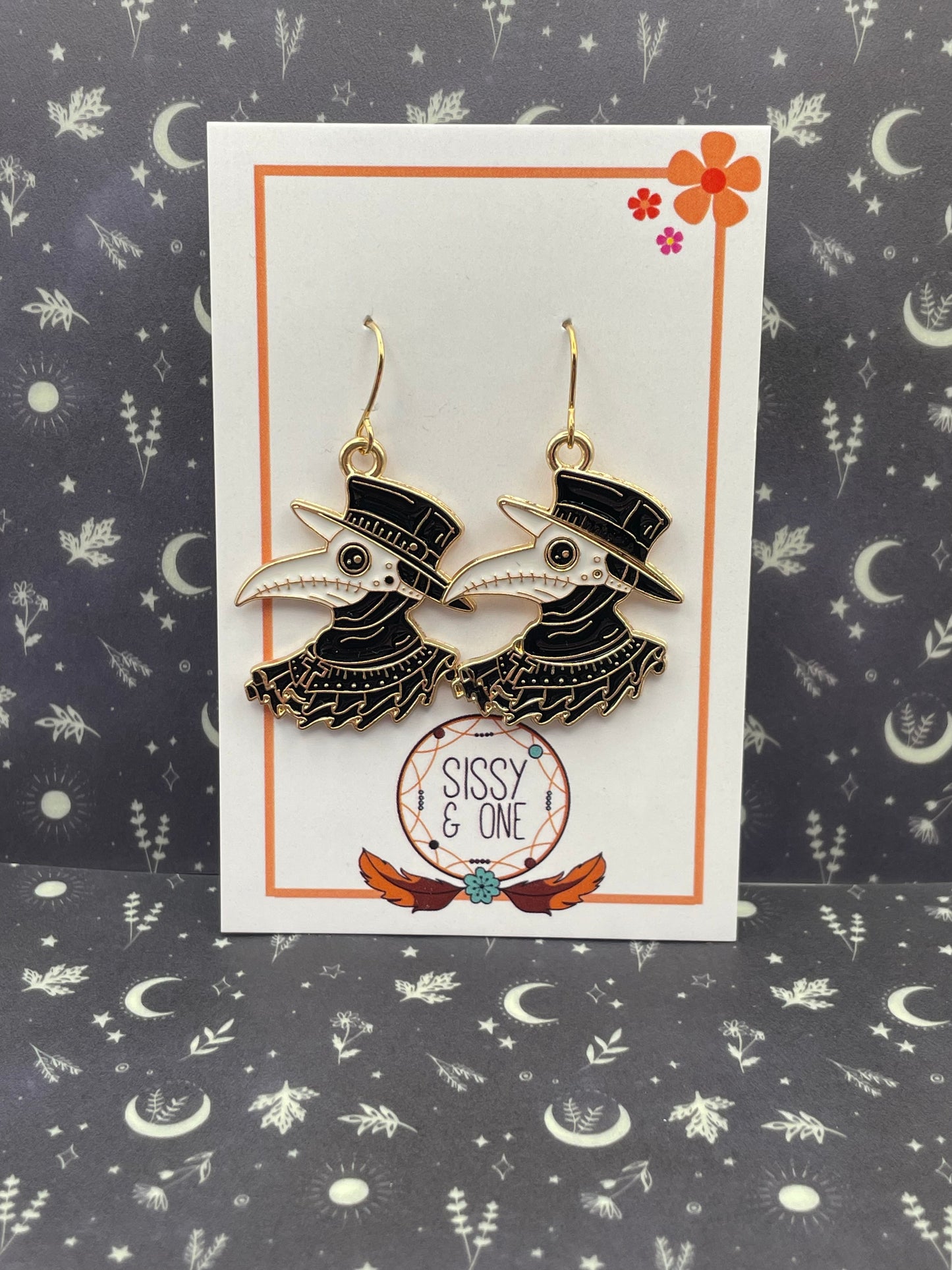 Steampunk Crow Earrings