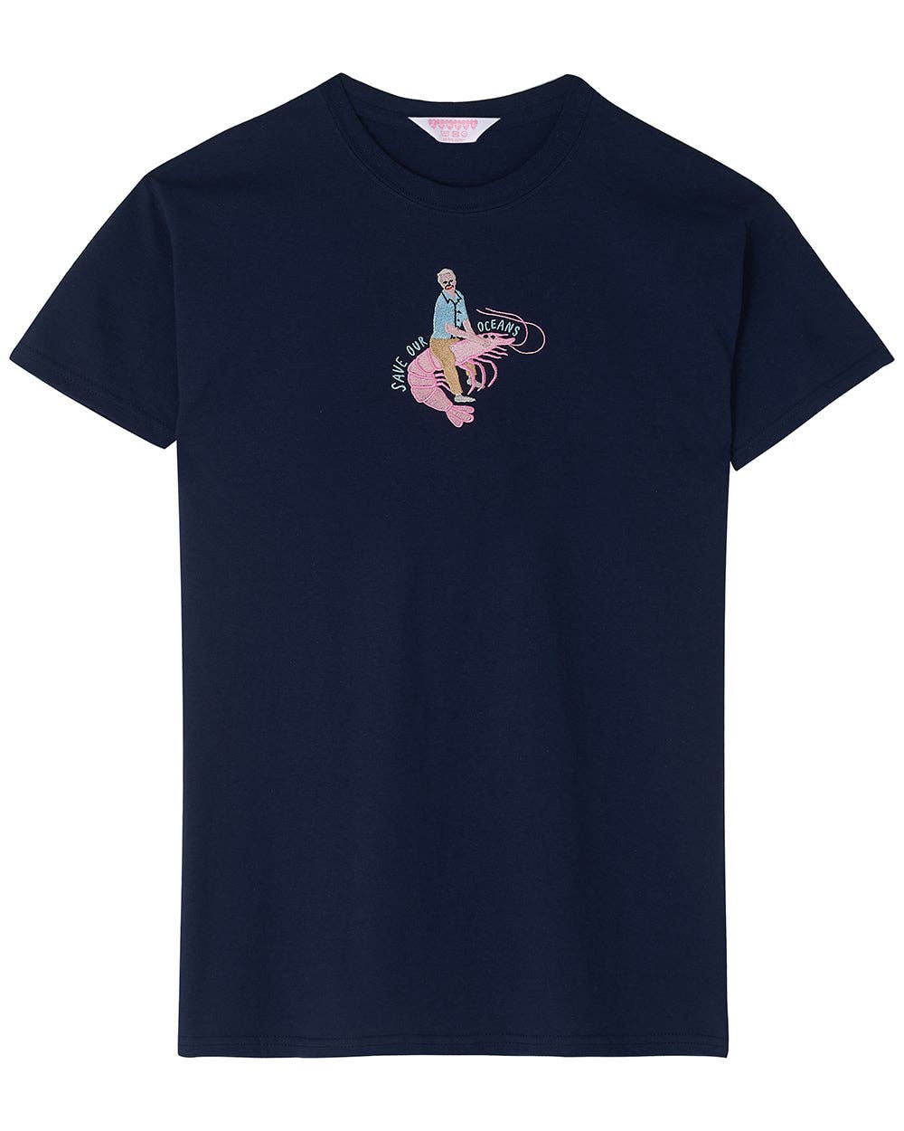 David Attenborough 'Save Our Oceans' Embroidered T-Shirt
