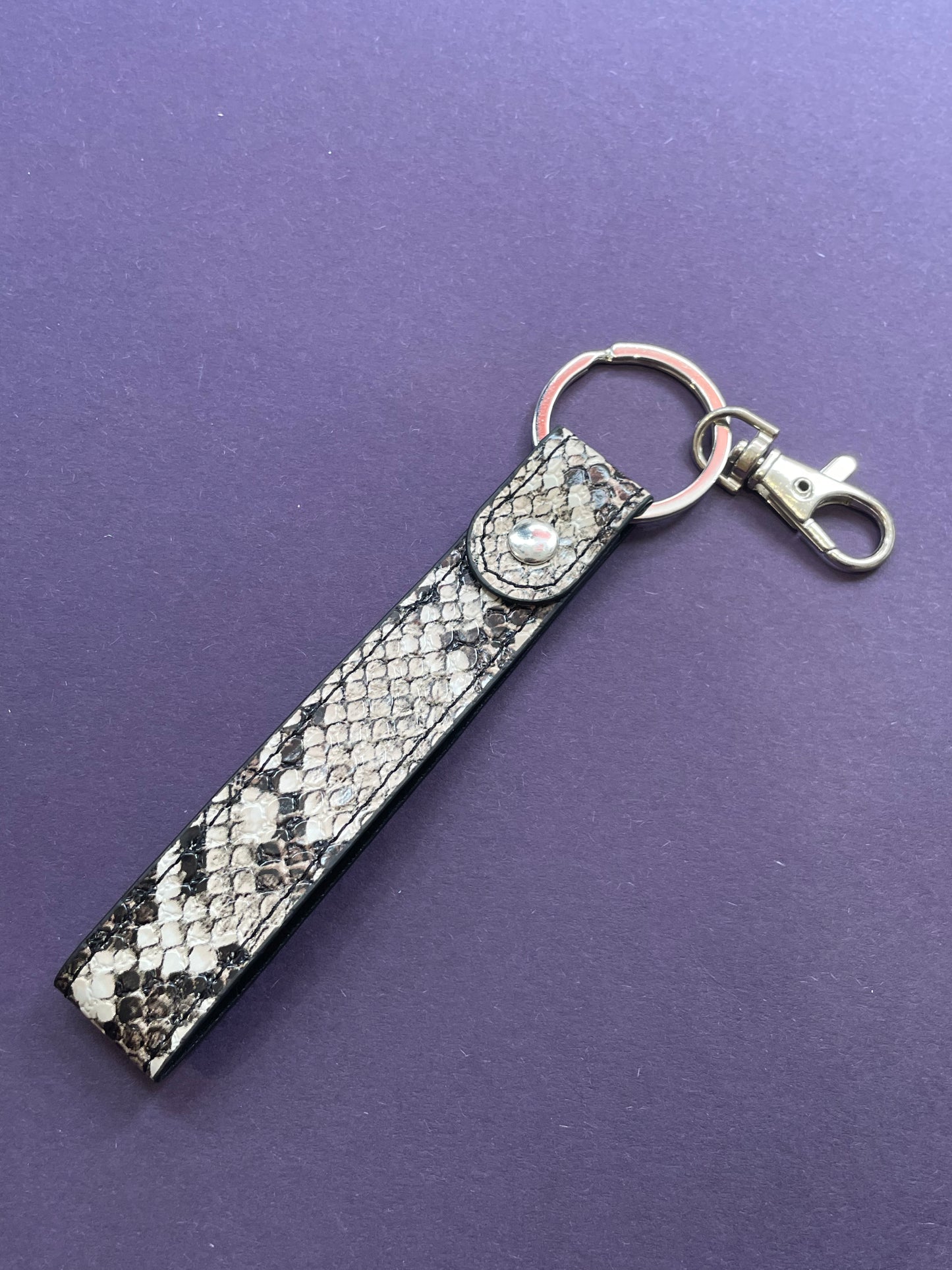 Snakeskin Print Keyring