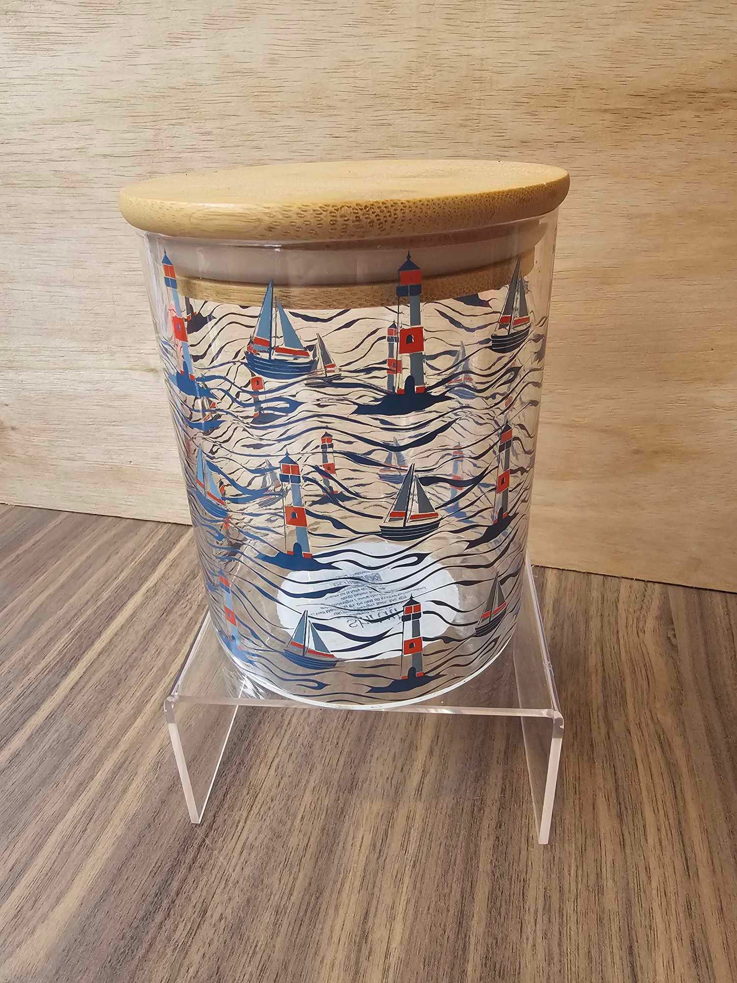 Sailboat Glass Container