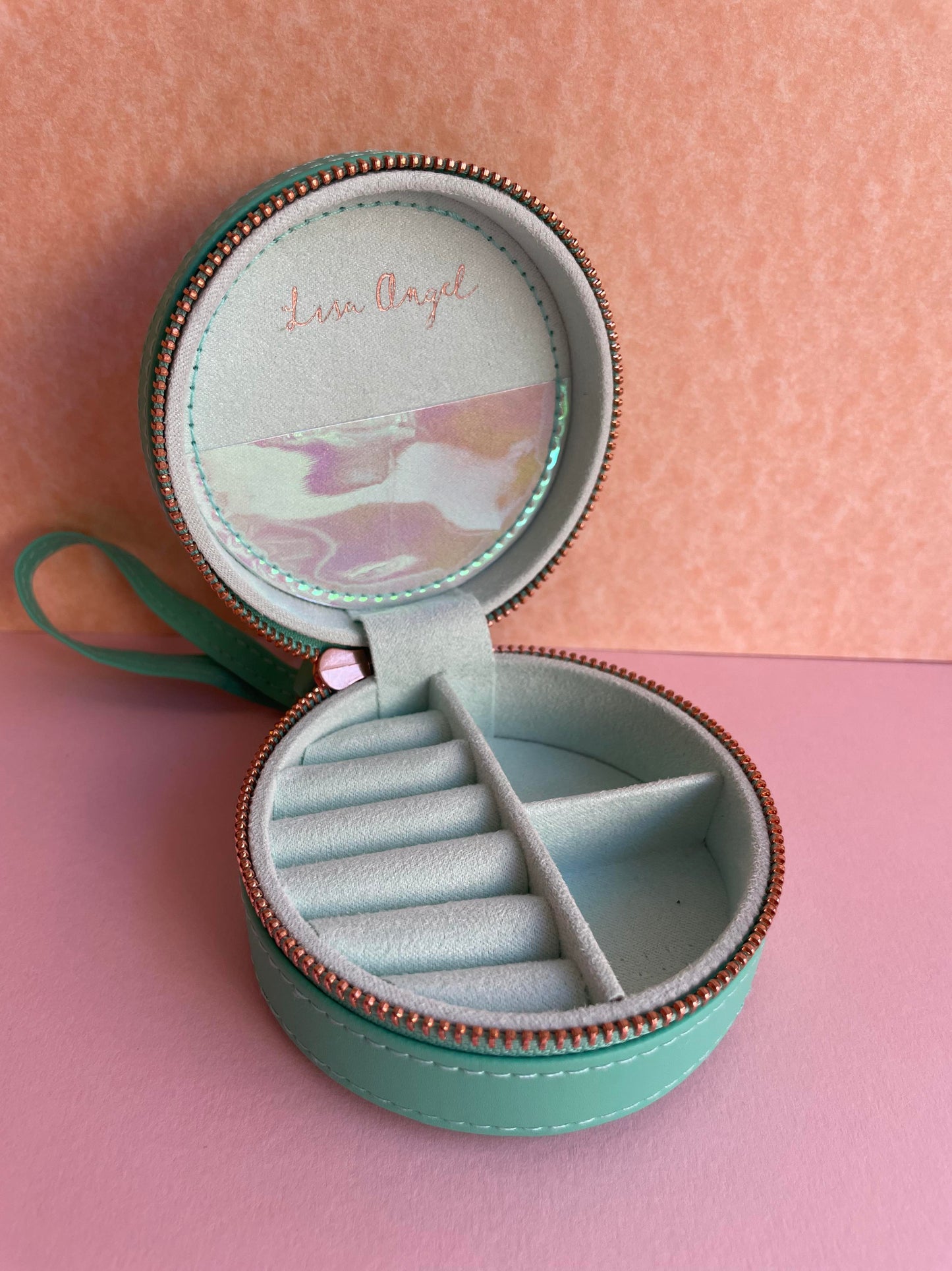 Round Jewellery Case - Green