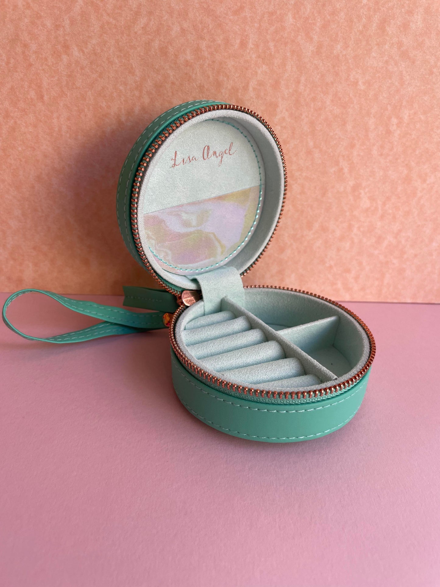 Round Jewellery Case - Green