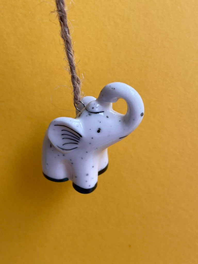 Porcelain Elephant Hanging Decoration