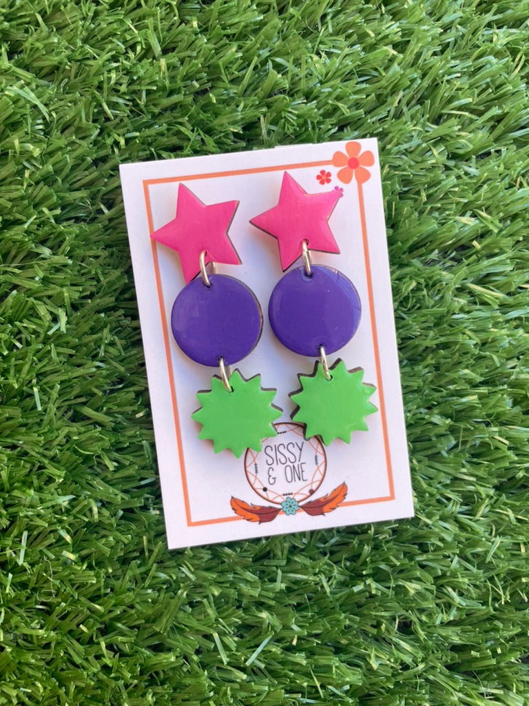 Star Meets Burst - Earrings
