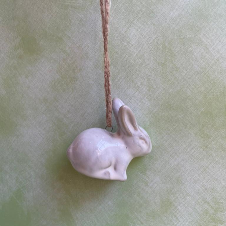 Ceramic Bunny - Hanging Decoration