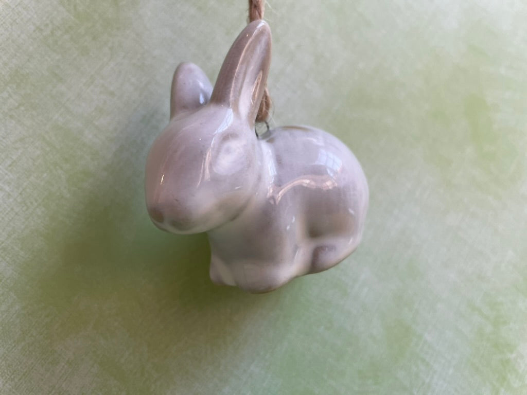Ceramic Bunny - Hanging Decoration