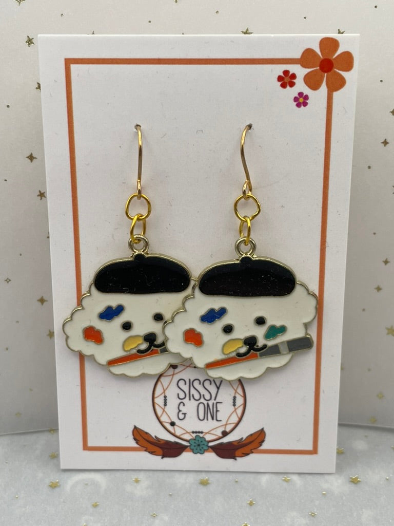 Painter Doggy Earrings