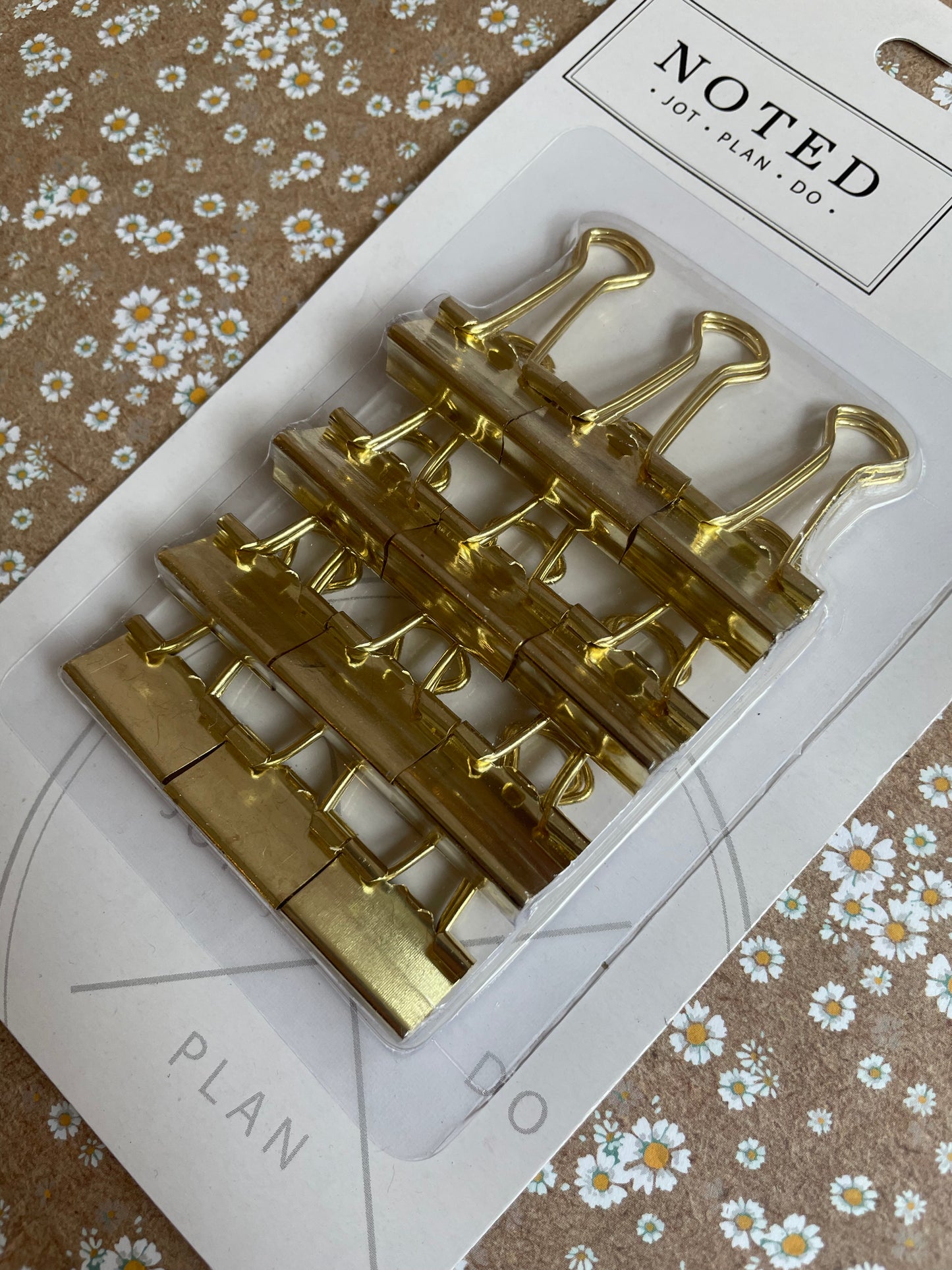 Gold Mini Bulldog Clips 12 Pack