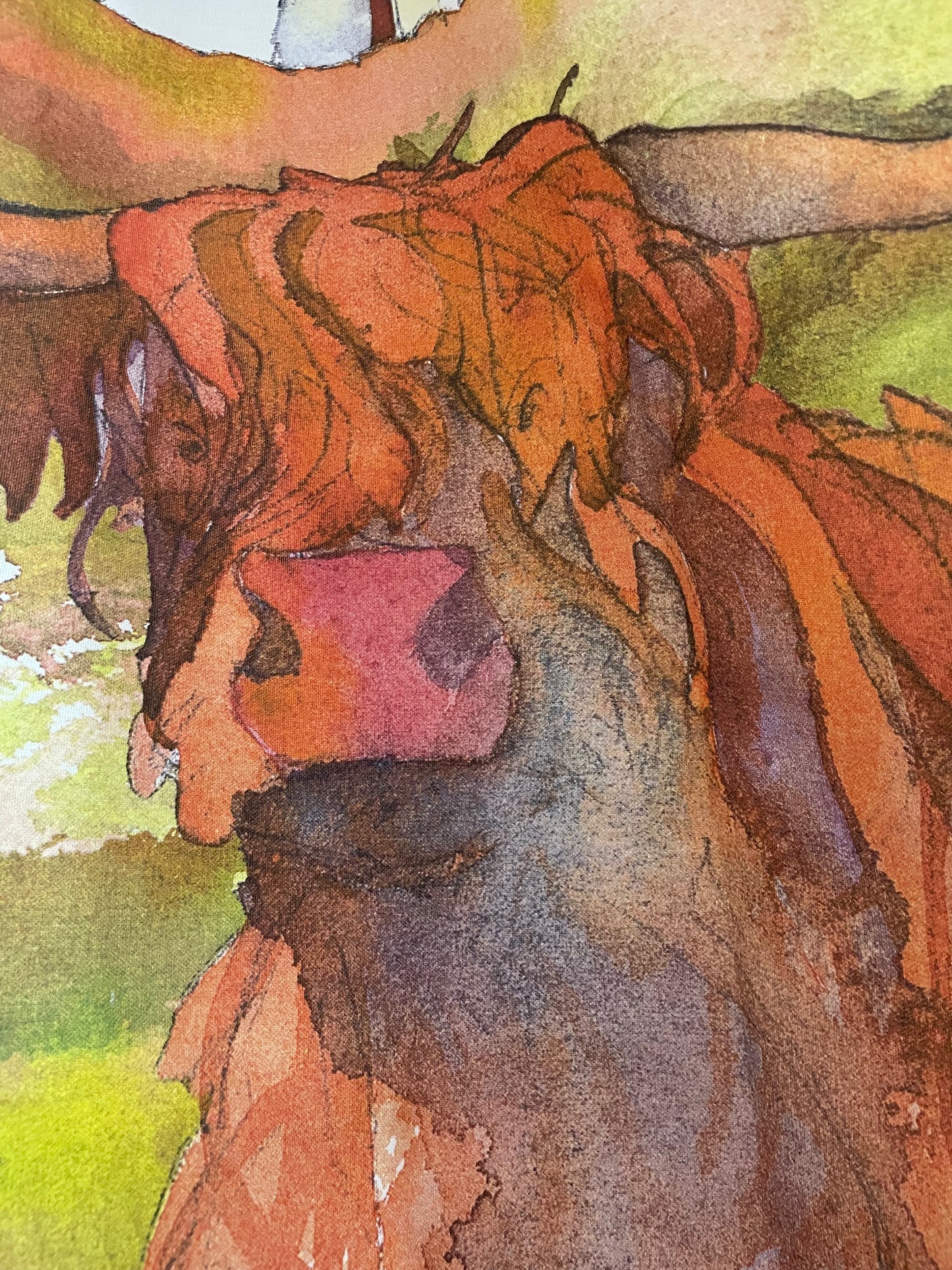 Highland Cow (Coo) Tea Towel