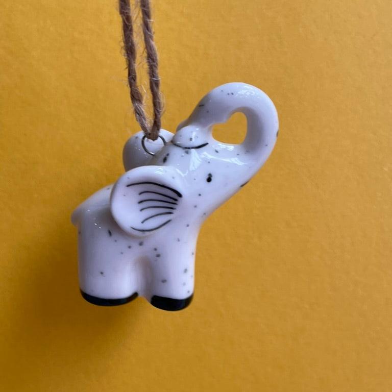 Porcelain Elephant Hanging Decoration