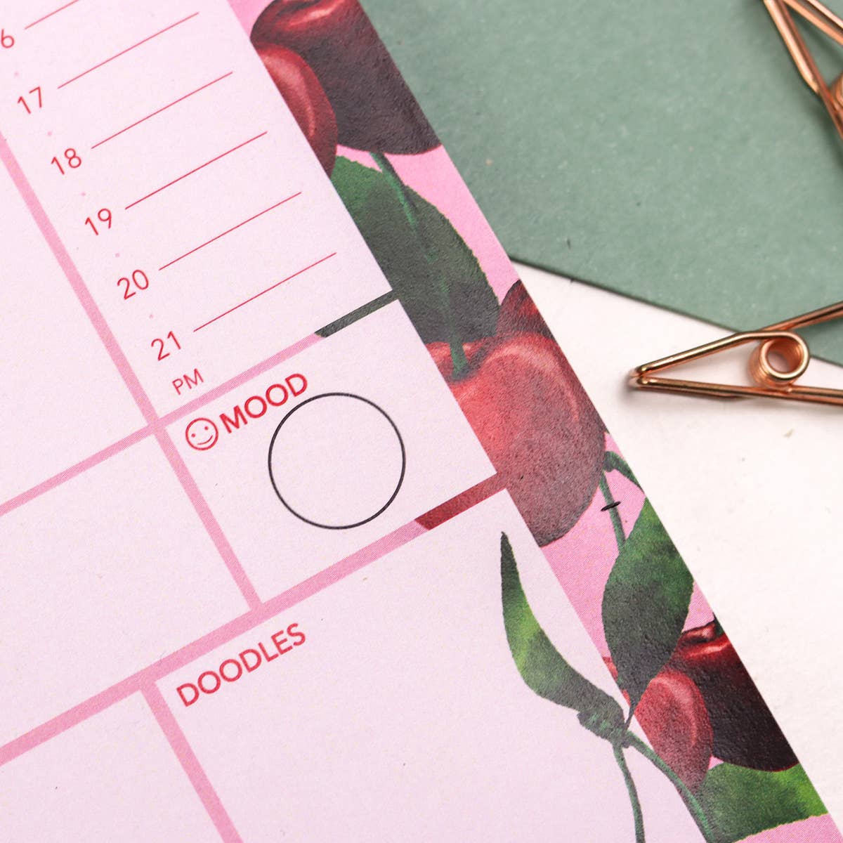 Cherry Daily Desk Pad Planner