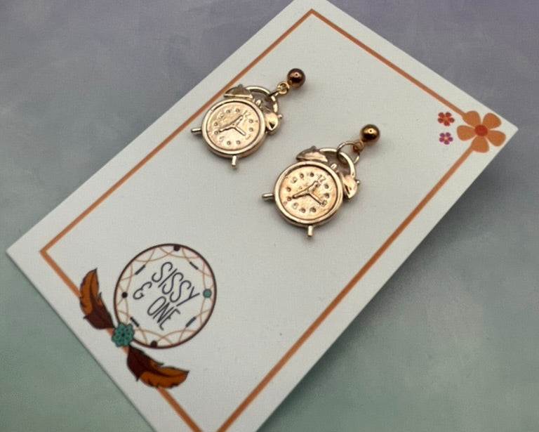 Alarm Clock Earrings