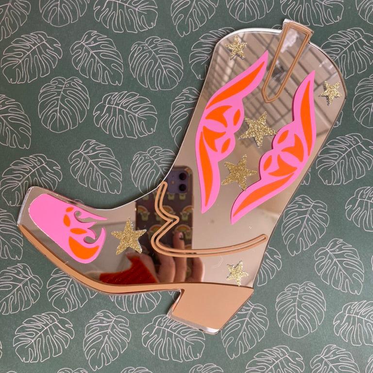 Cowboy Boot Mini Mirror
