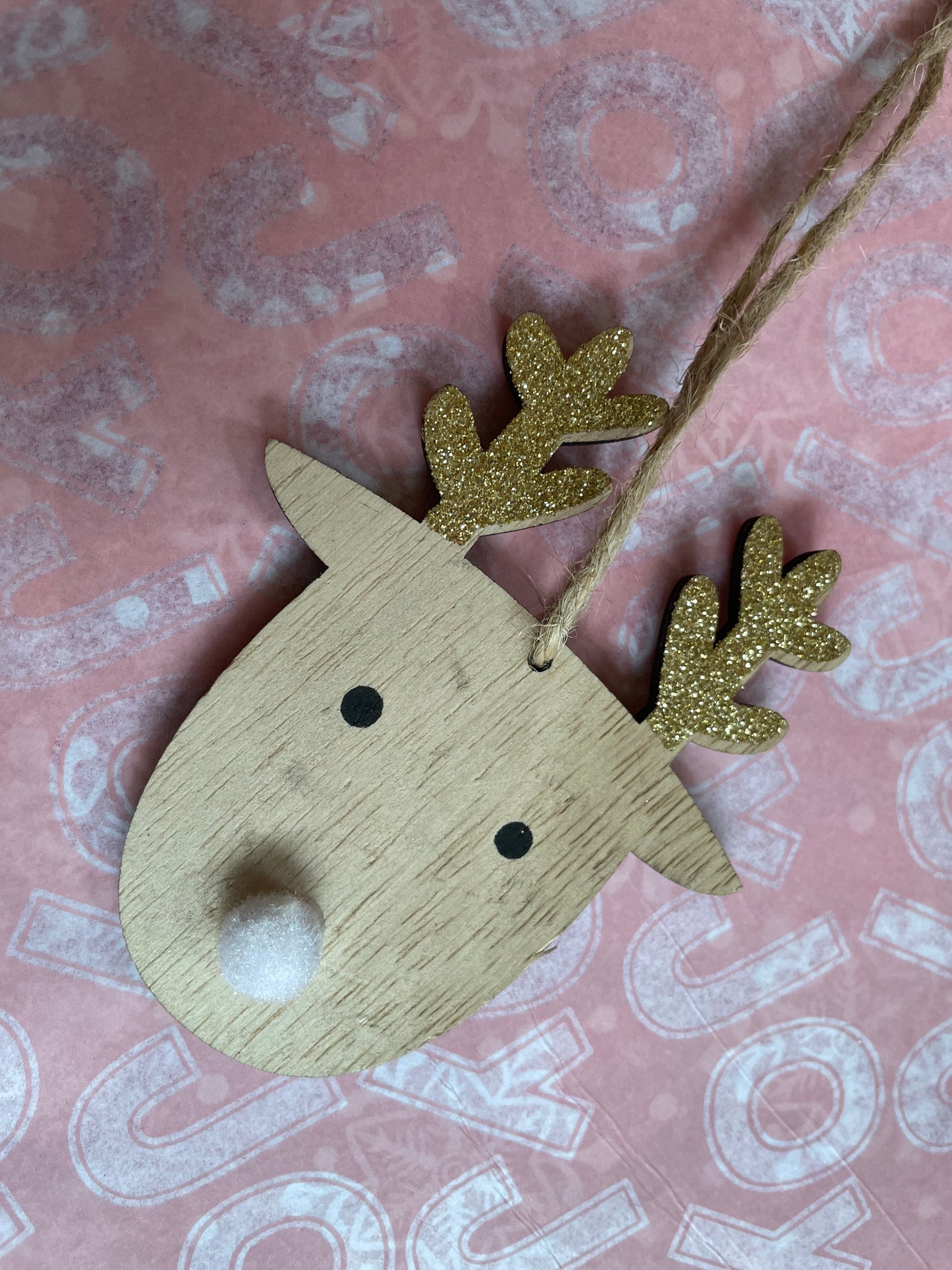 Gold Glitter Reindeer