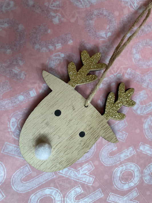 Gold Glitter Reindeer