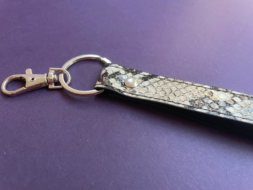 Snakeskin Print Keyring