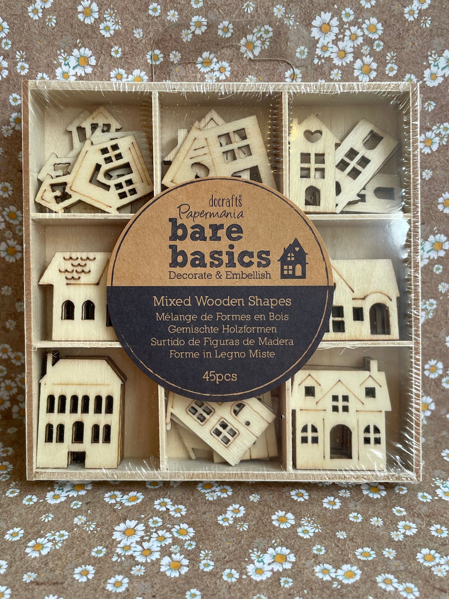 Bare Basics - Wooden Shapes (45pcs) Houses