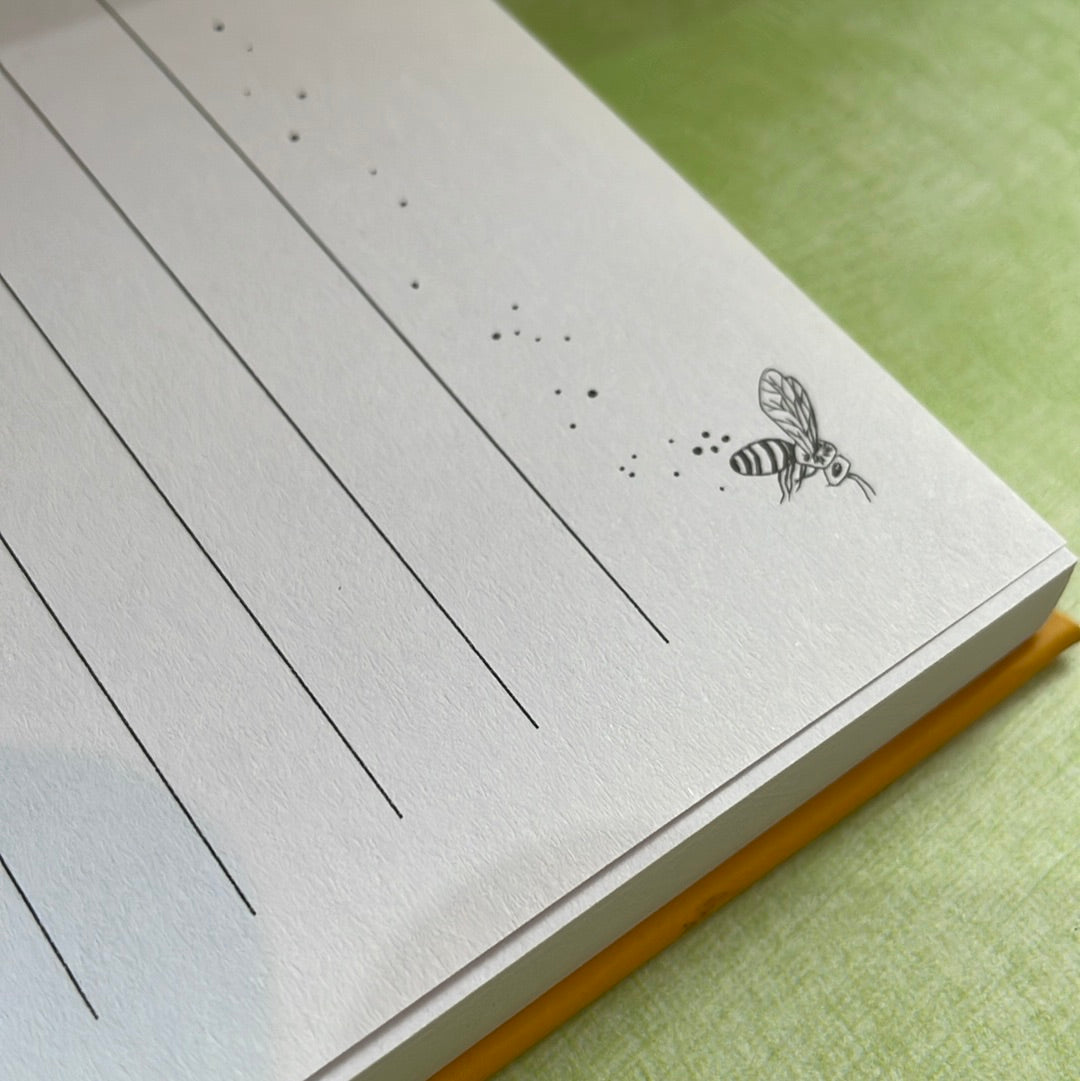Yellow Hardback Bee Notebook