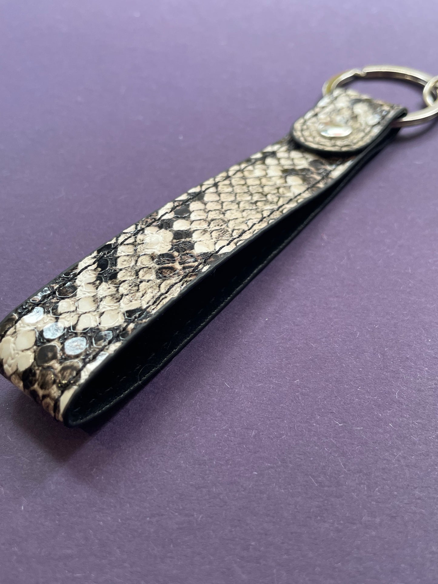Snakeskin Print Keyring
