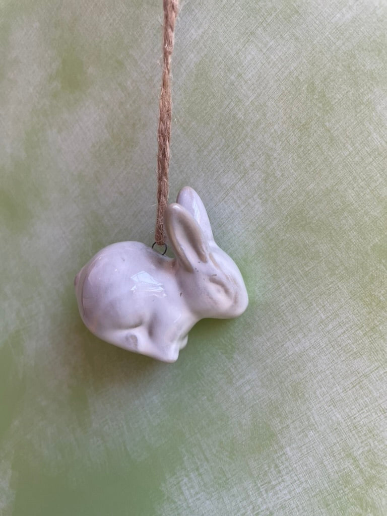 Ceramic Bunny - Hanging Decoration
