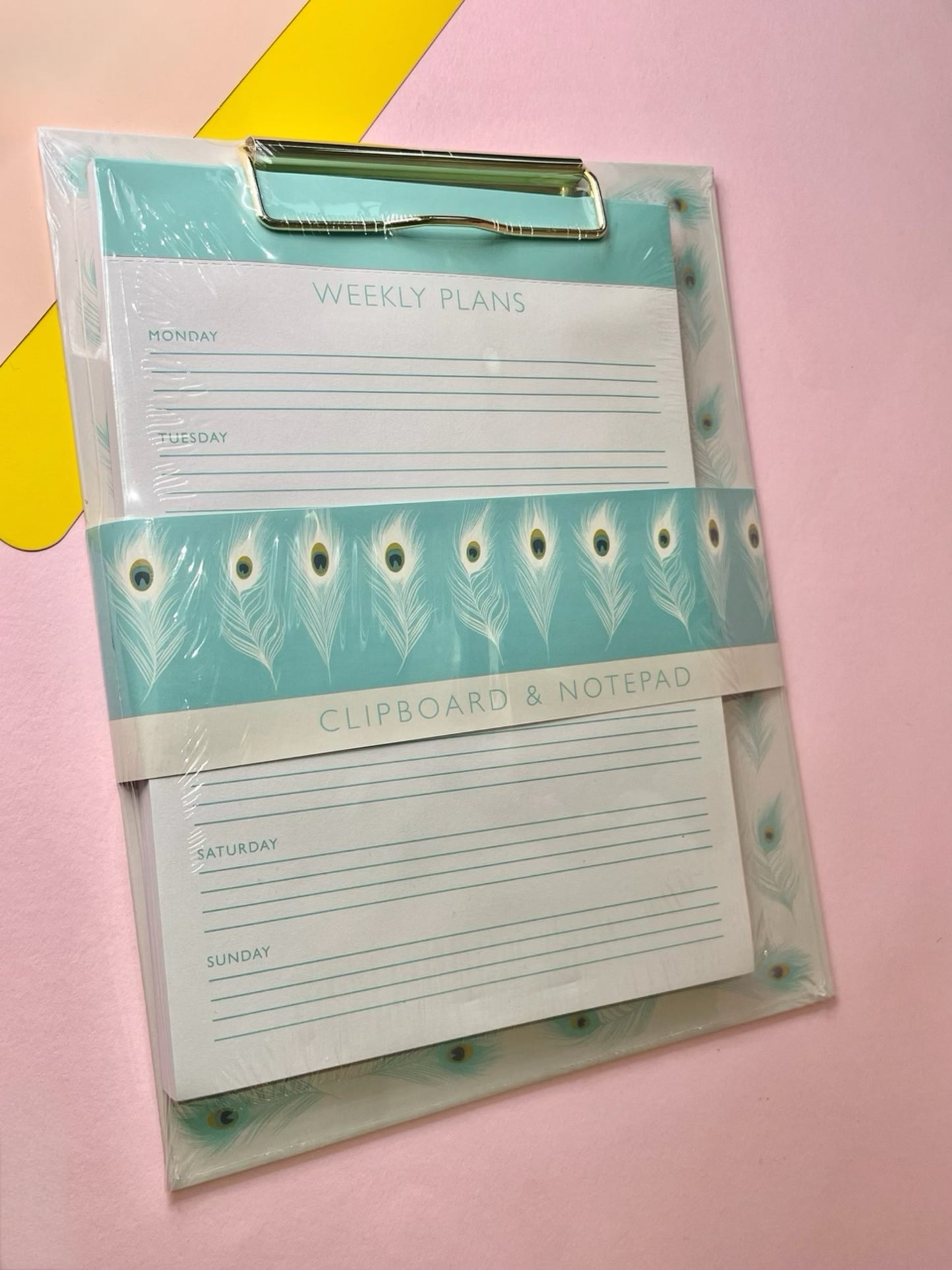 Small Clipboard Set - Peacock Feathers