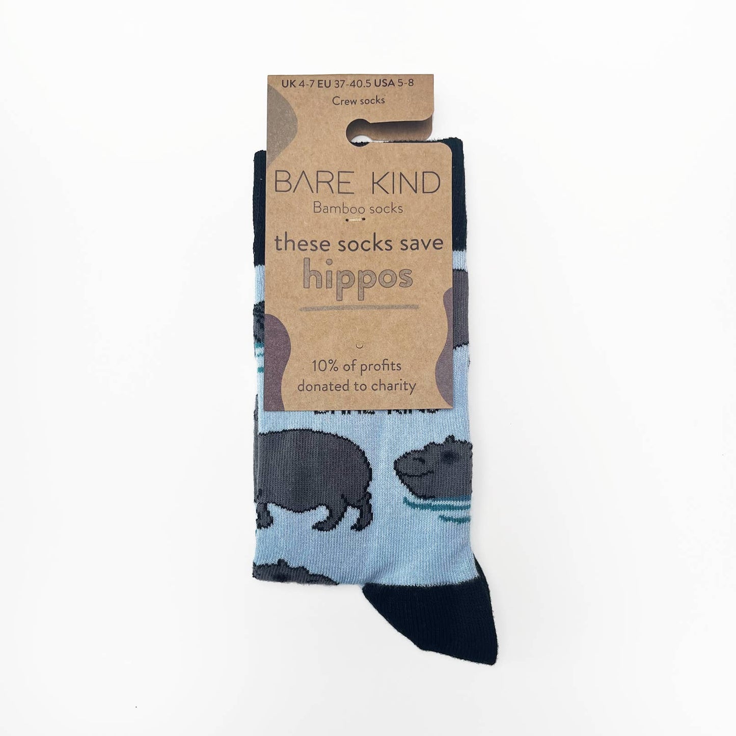 Bamboo Socks - Hippos