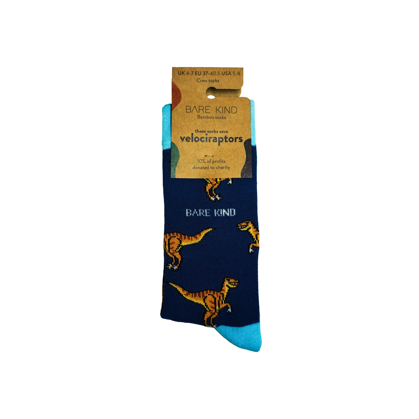 Bamboo Socks - Velociraptors