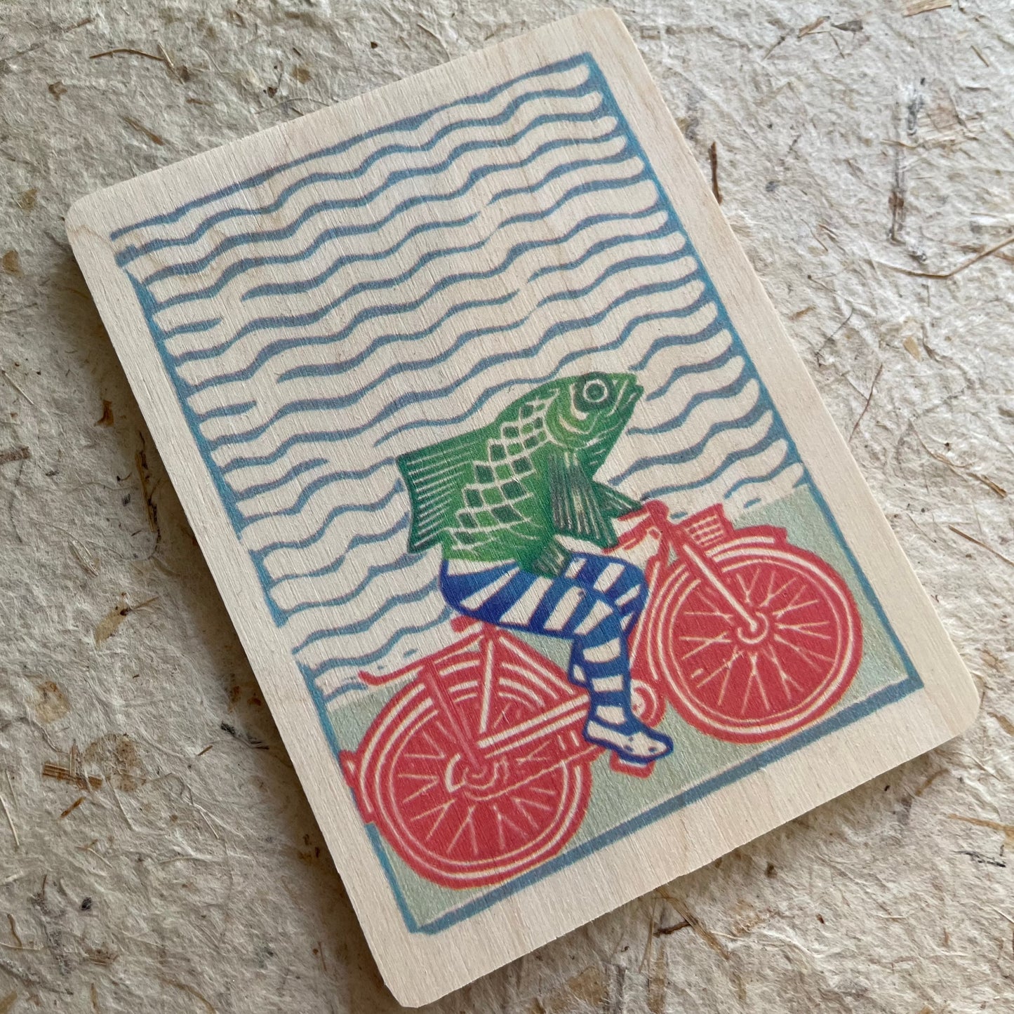 FISH ON A BICYCLE Magnet