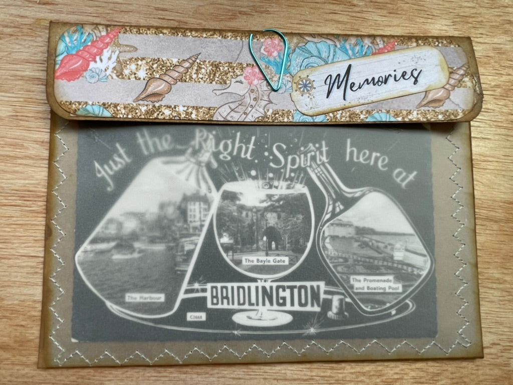 Junk Journal Vintage Postcard Envelope