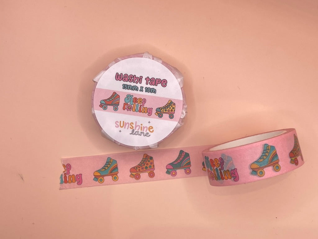 Keep Rolling Retro Washi Tape
