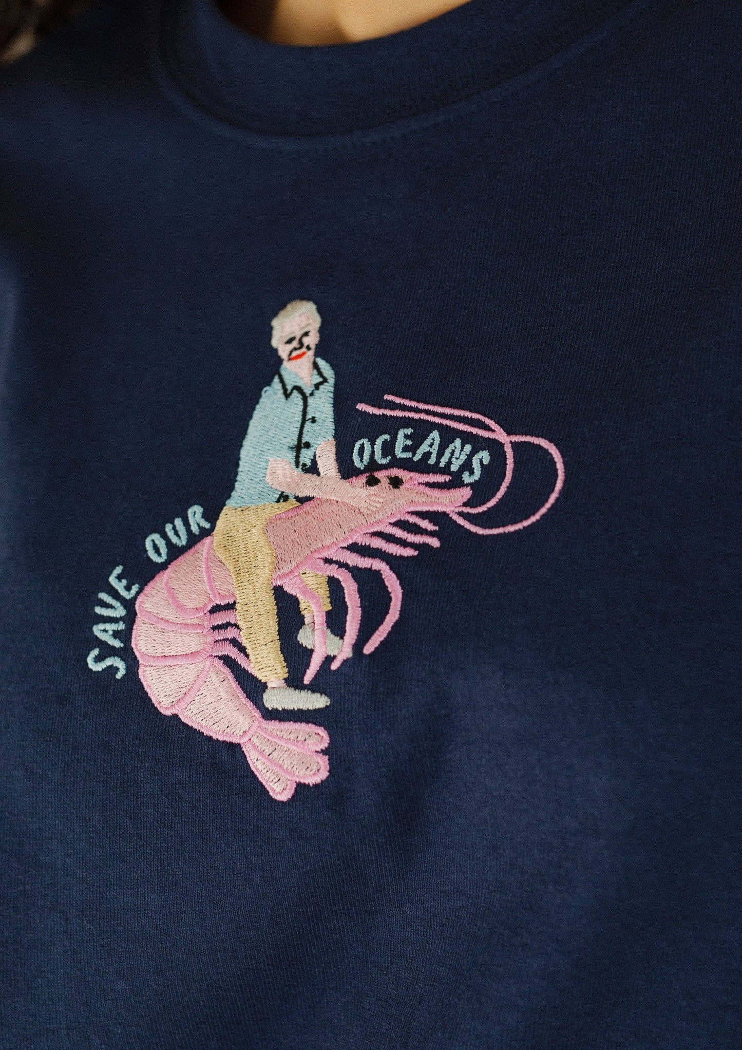 David Attenborough 'Save Our Oceans' Embroidered T-Shirt