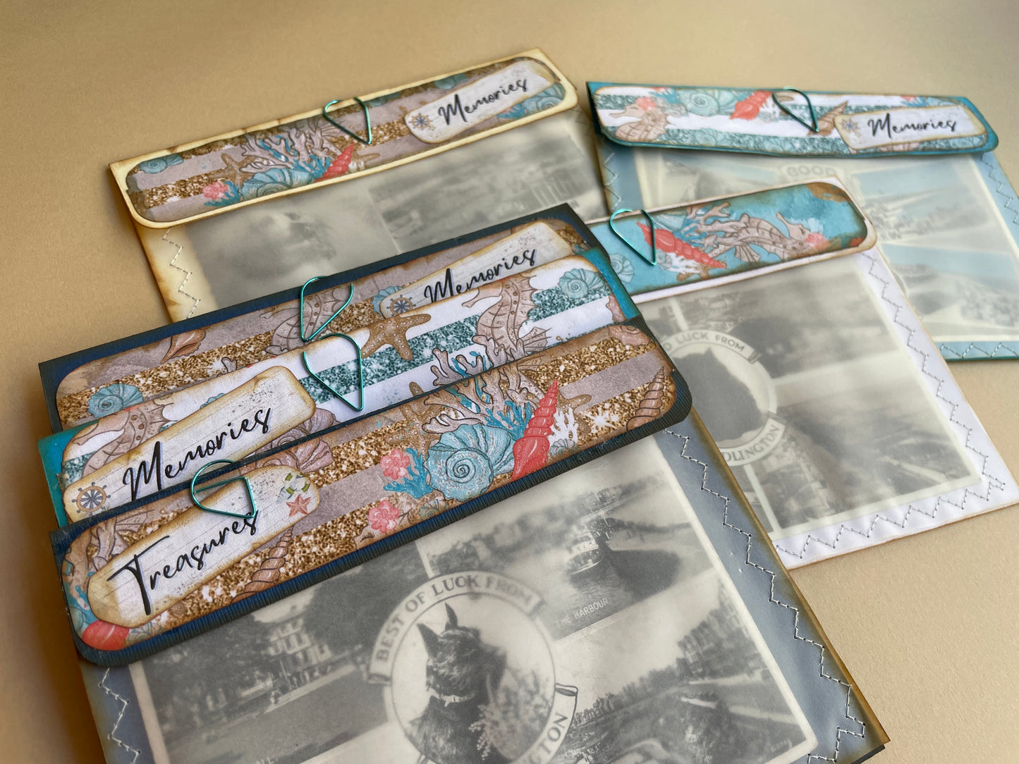 Junk Journal Vintage Postcard Envelope