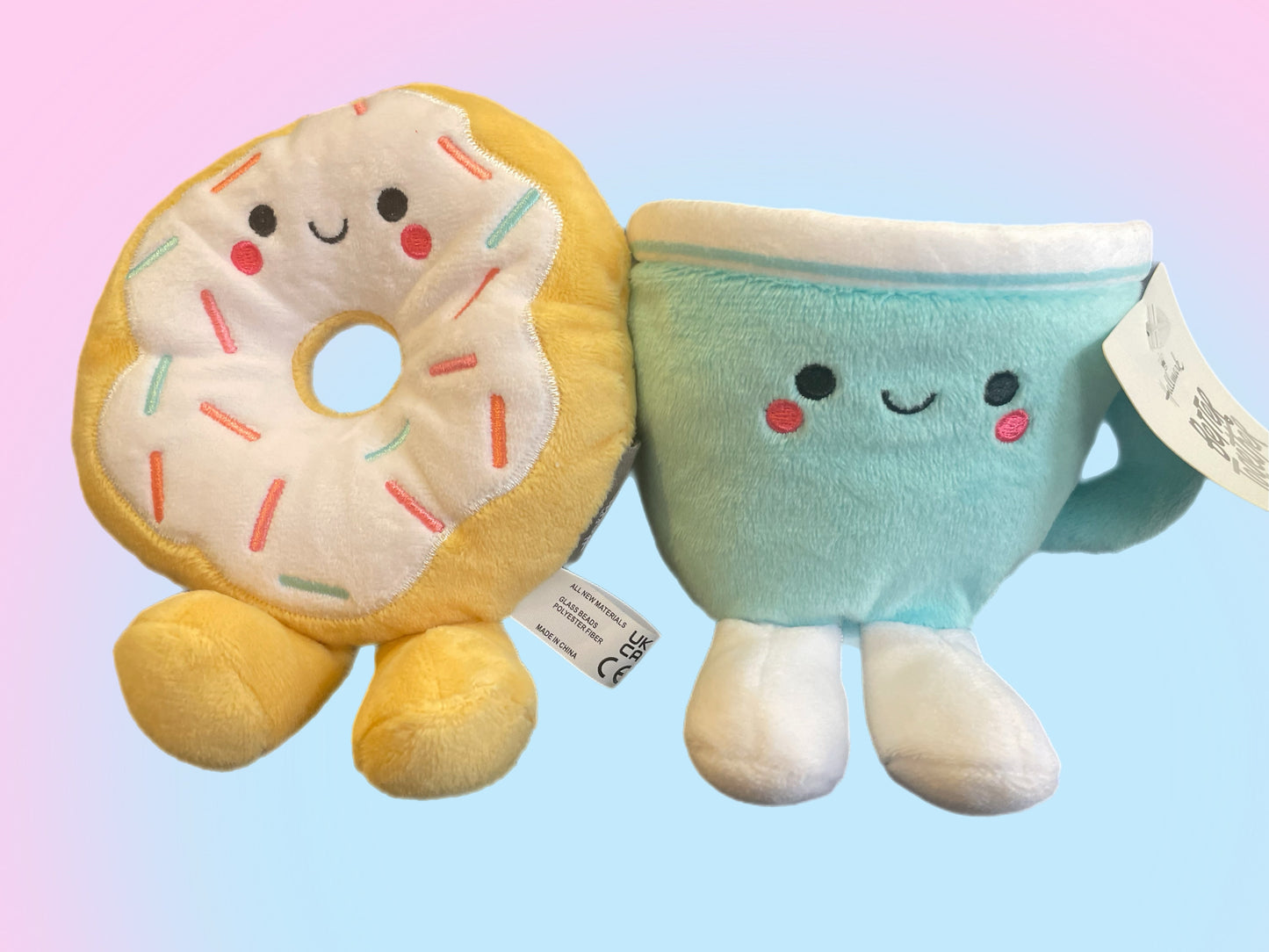 Better Together Doughnut & Coffee Magnetic Soft Toy Pair