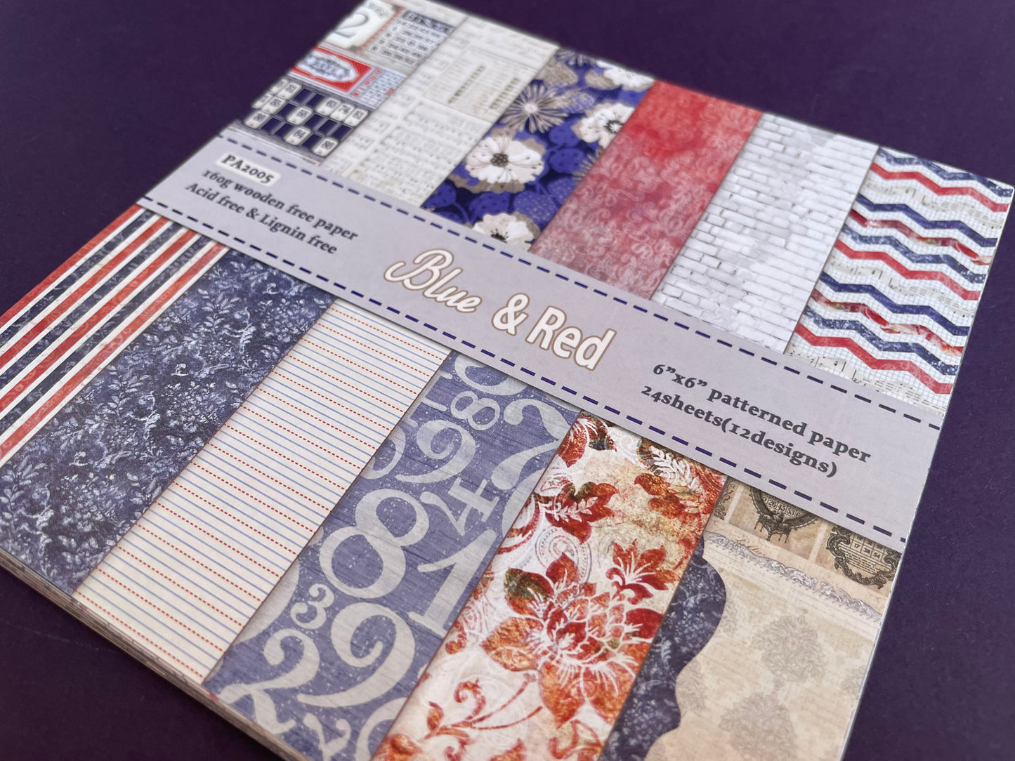 Scrapbook Papers - Red, White, Blue