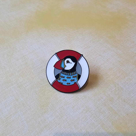 Puffin Buoy Pin Badge