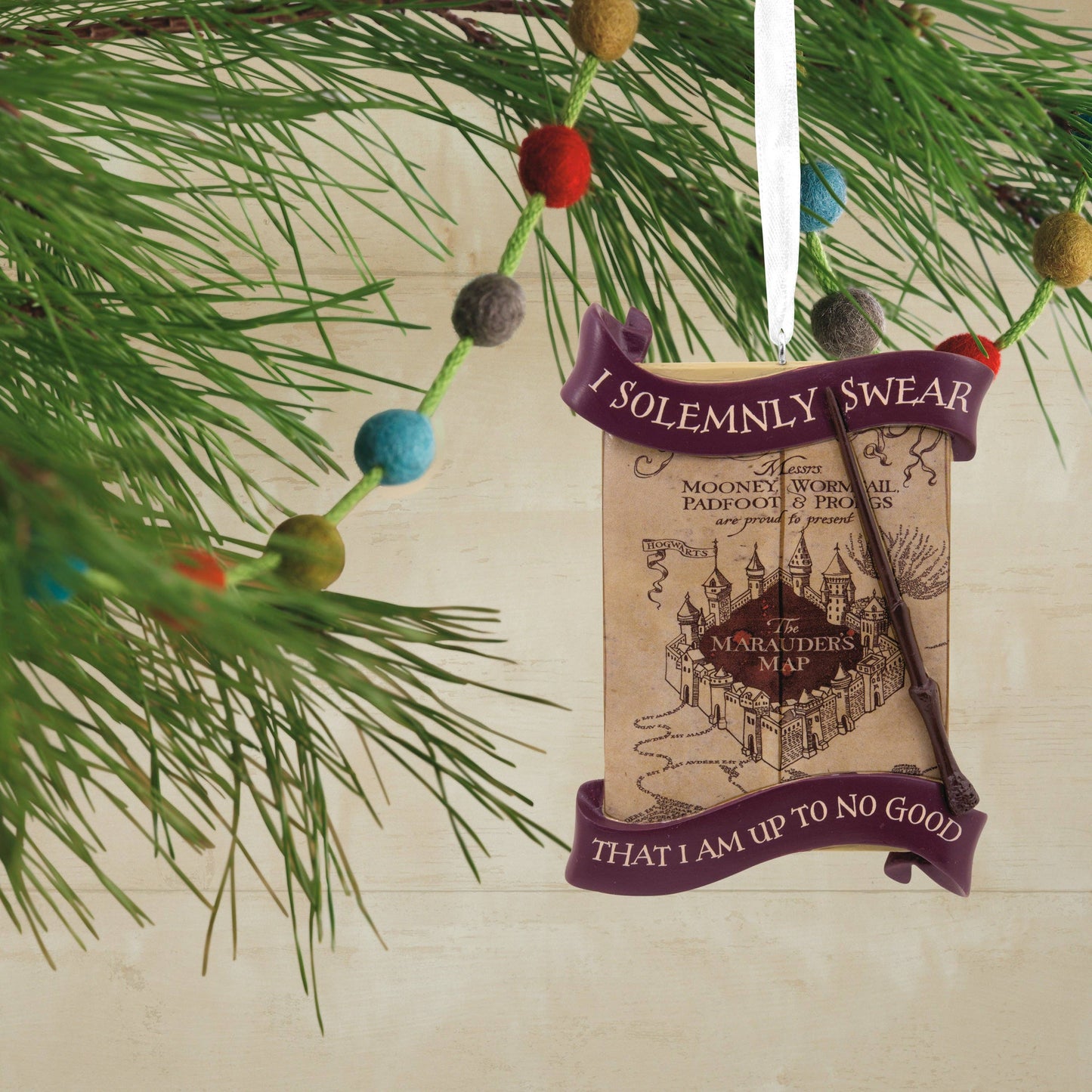 Harry Potter™ - Marauder's Map, Wand & Quote Ornament