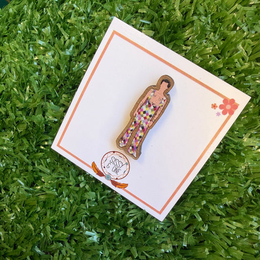 Harry Styles Wooden Pin Badge