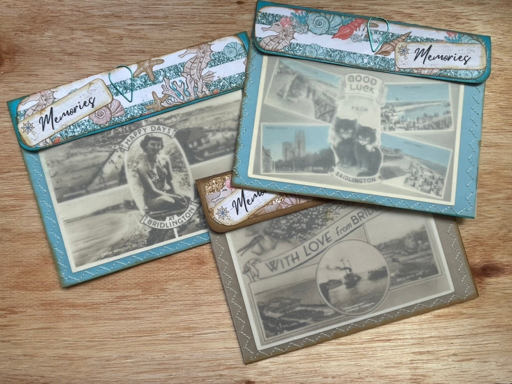 Junk Journal Vintage Postcard Envelope