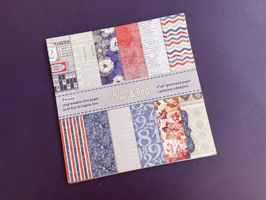 Scrapbook Papers - Red, White, Blue