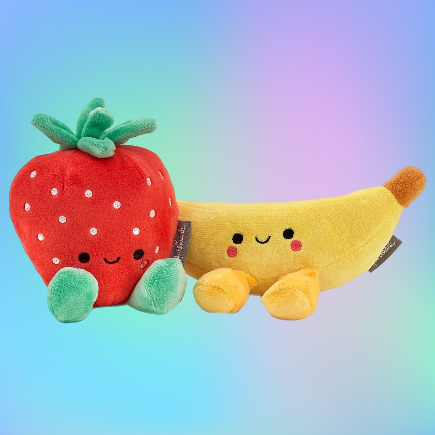 Better Together Strawberry and Banana Magnetic Plush Pair