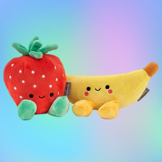 Better Together Strawberry and Banana Magnetic Plush Pair
