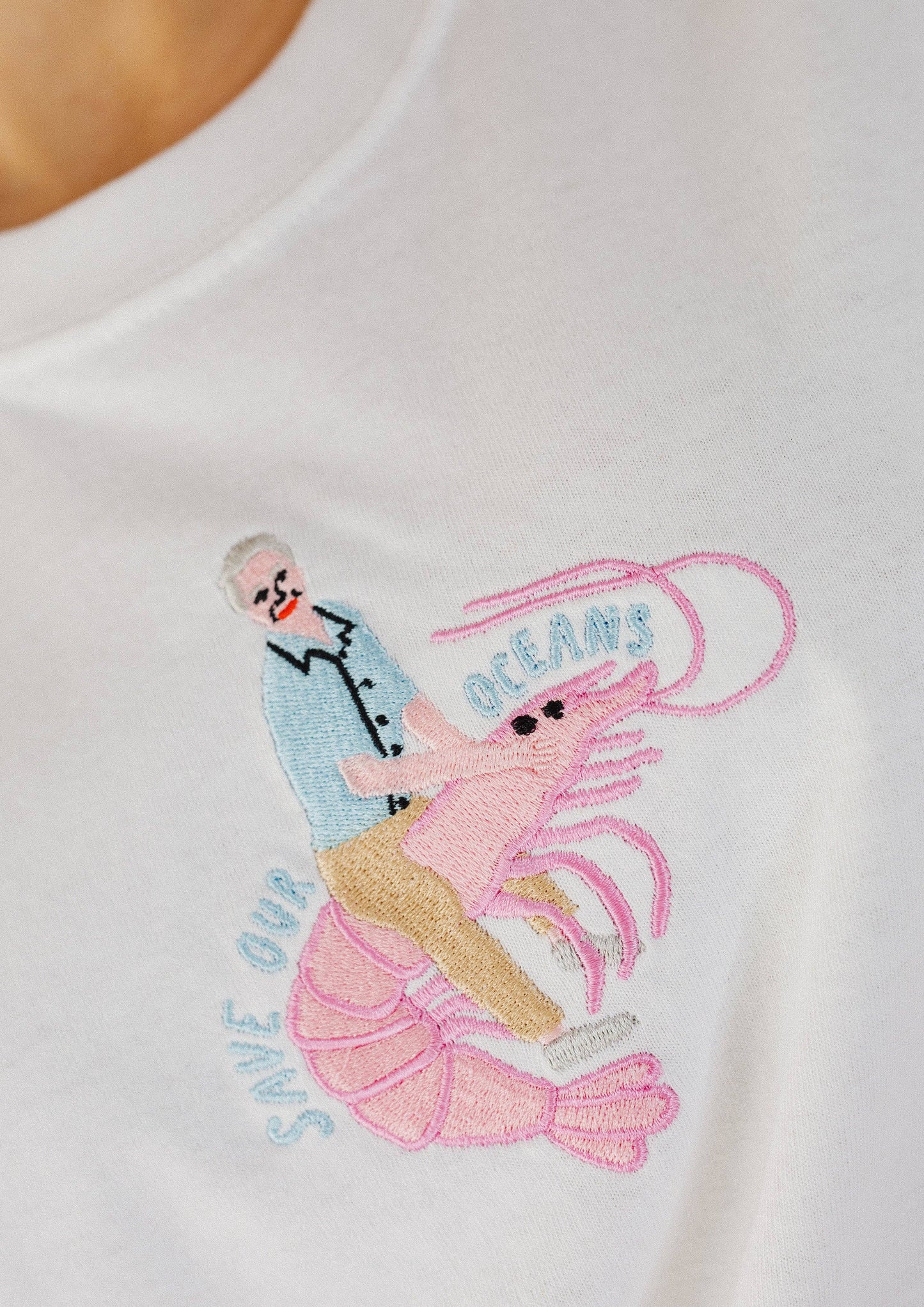 David Attenborough 'Save Our Oceans' Embroidered T-Shirt