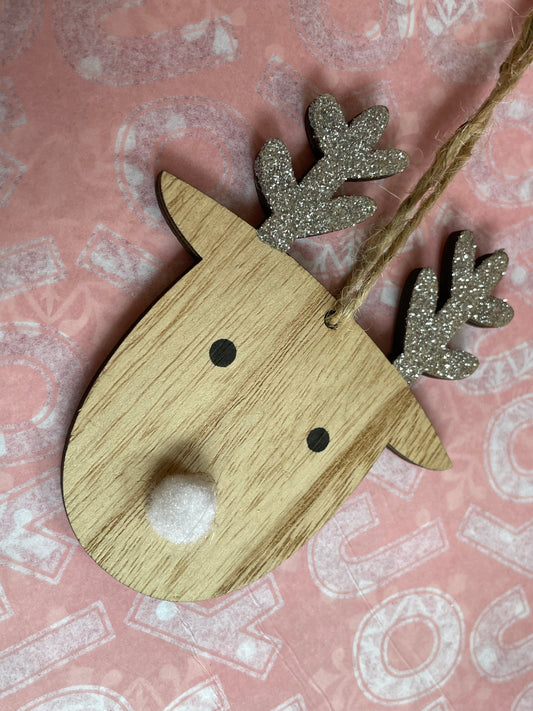 Silver Glitter Reindeer