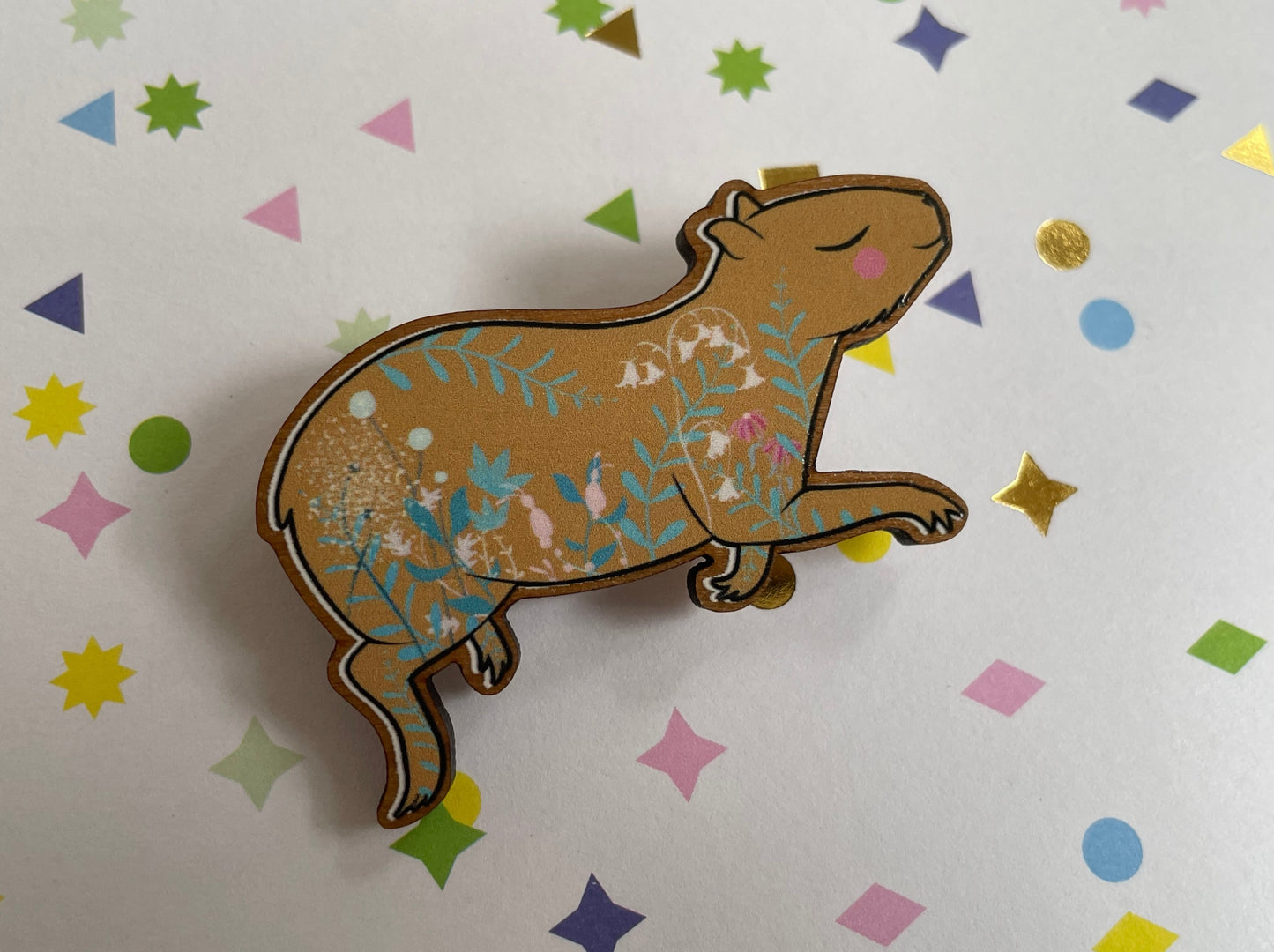 Capybara Brooch