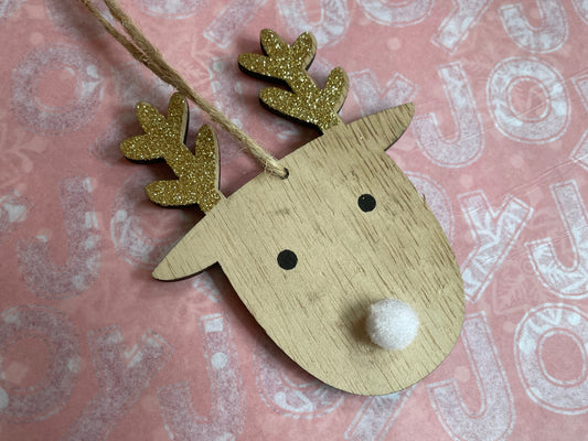 Gold Glitter Reindeer