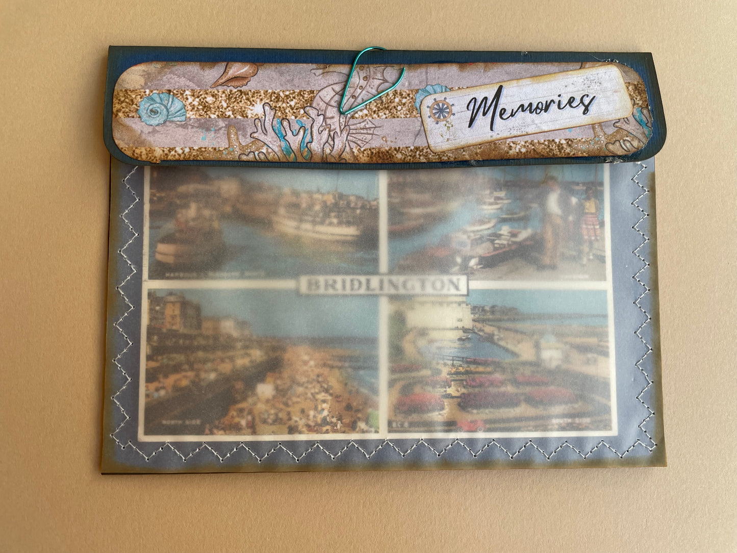 Junk Journal Vintage Postcard Envelope