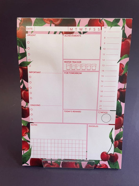 Cherry Daily Desk Pad Planner