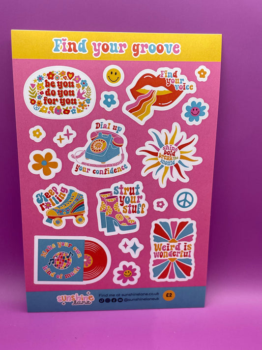 Find Your Groove - Sticker Sheet
