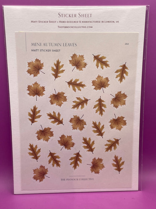 Mini Autumn Leaves - Sticker Sheet