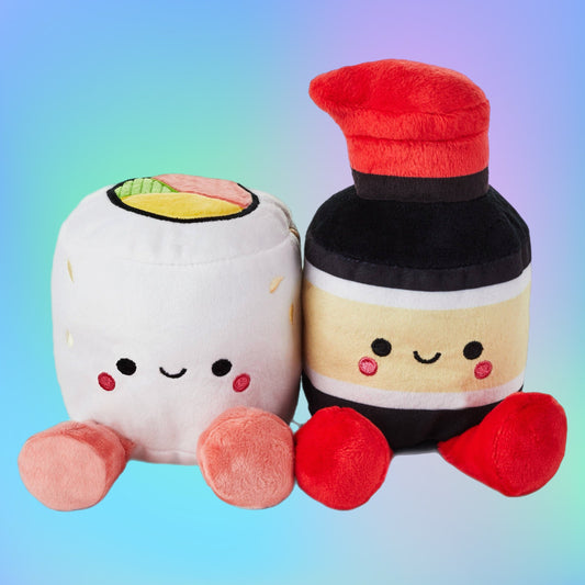 Better Together Sushi & Soy Sauce Magnetic Soft Toy Pair